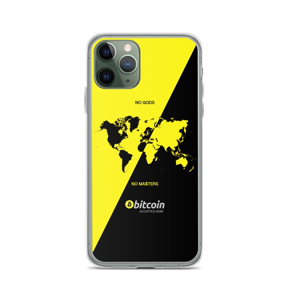 NO GODS NO MASTER$ - iPhone Case (Yellow)