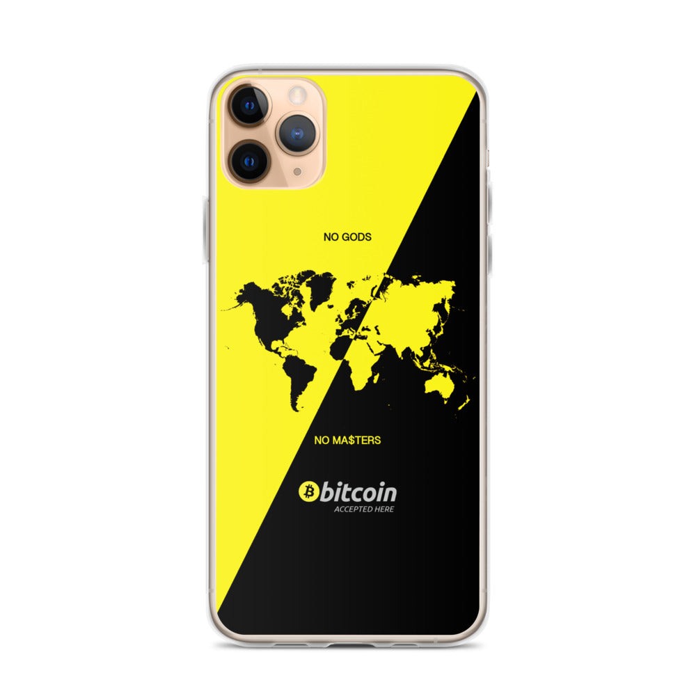 NO GODS NO MASTER$ - iPhone Case (Yellow)