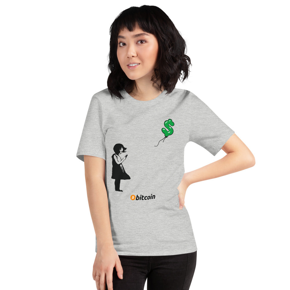 Girl With Bitcoin Wallet - HODL Bitcoin Art - BTC, bitcoin USD value, price, bitcoin poster