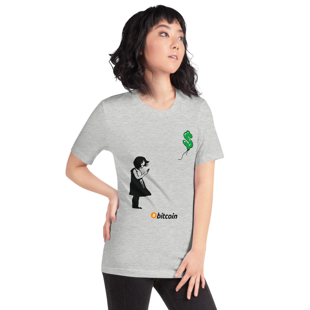 Girl With Bitcoin Wallet - HODL Bitcoin Art - BTC, bitcoin USD value, price, bitcoin poster