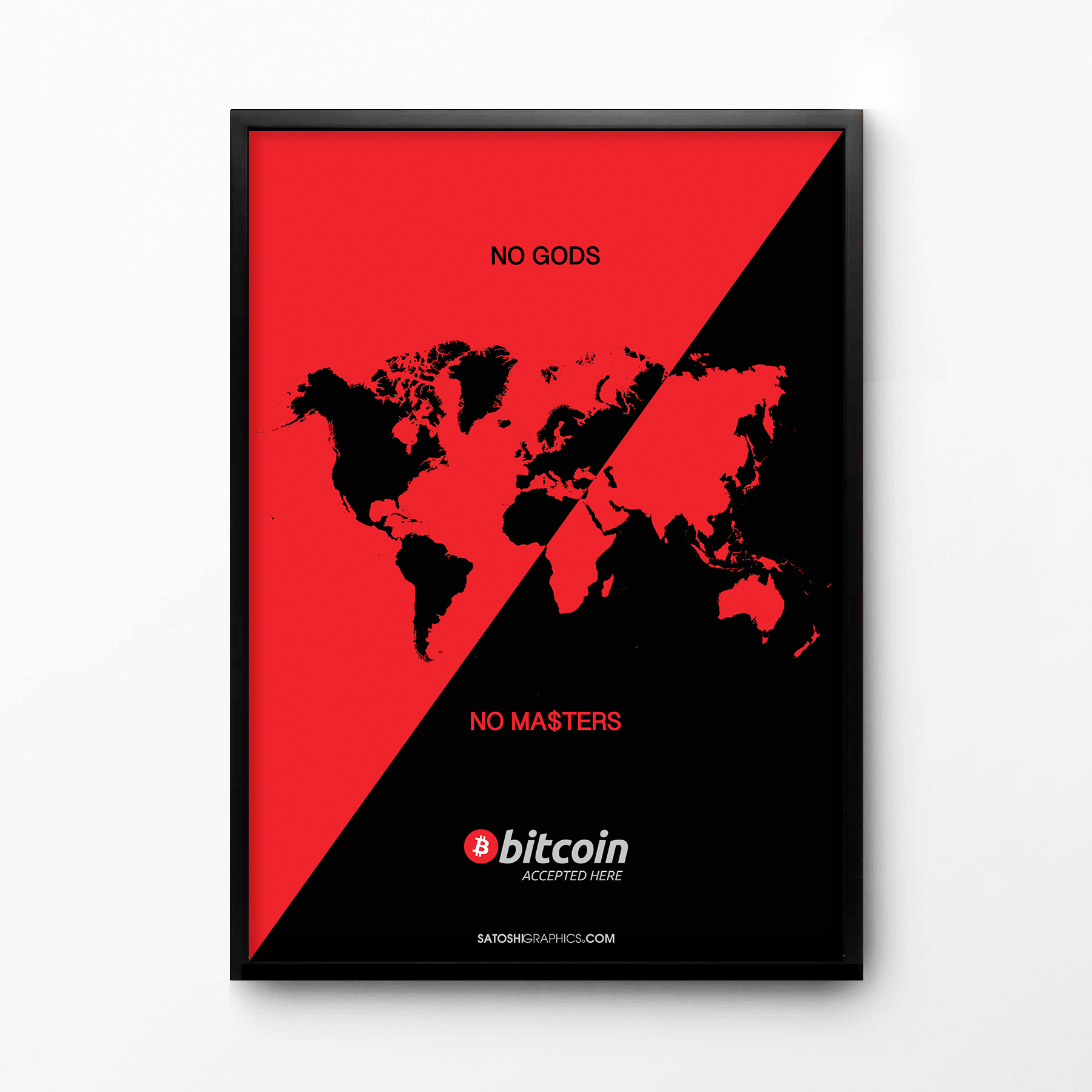 Bitcoin Revolution - Crypto-anarchism, crypto anarchist, anarcho capitalism poster.